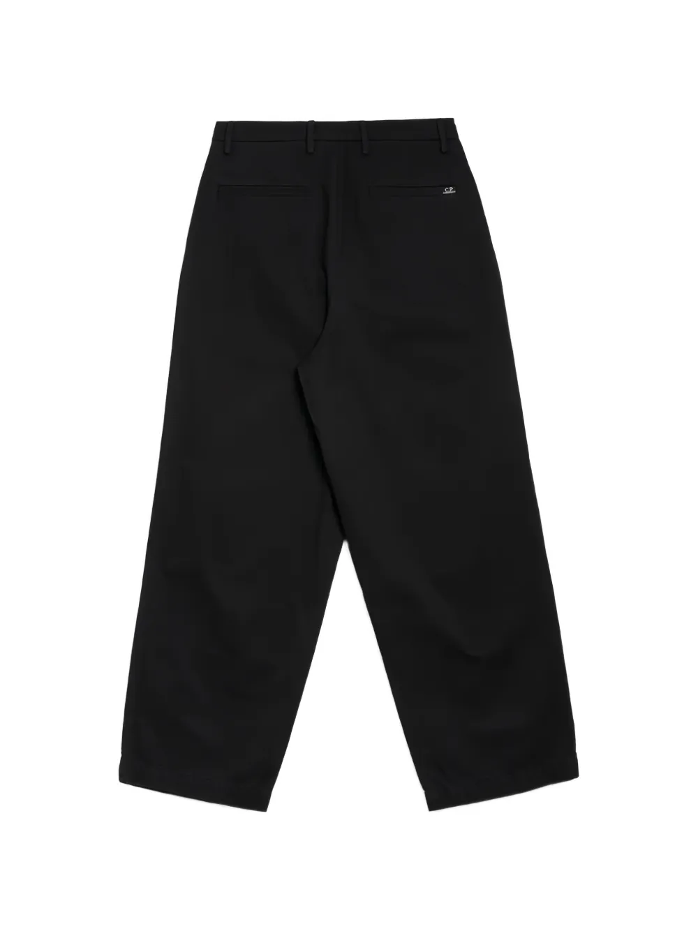 C.P. Company cotton gabardine boxy pleats pants Zwart