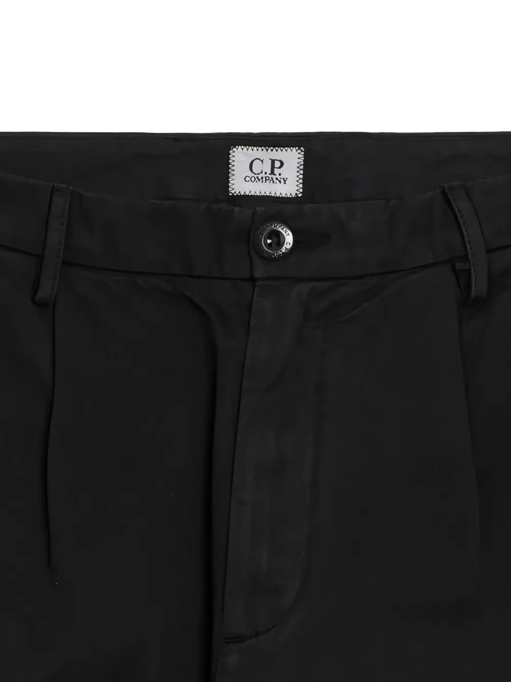 C.P. Company cotton gabardine boxy pleats pants Zwart