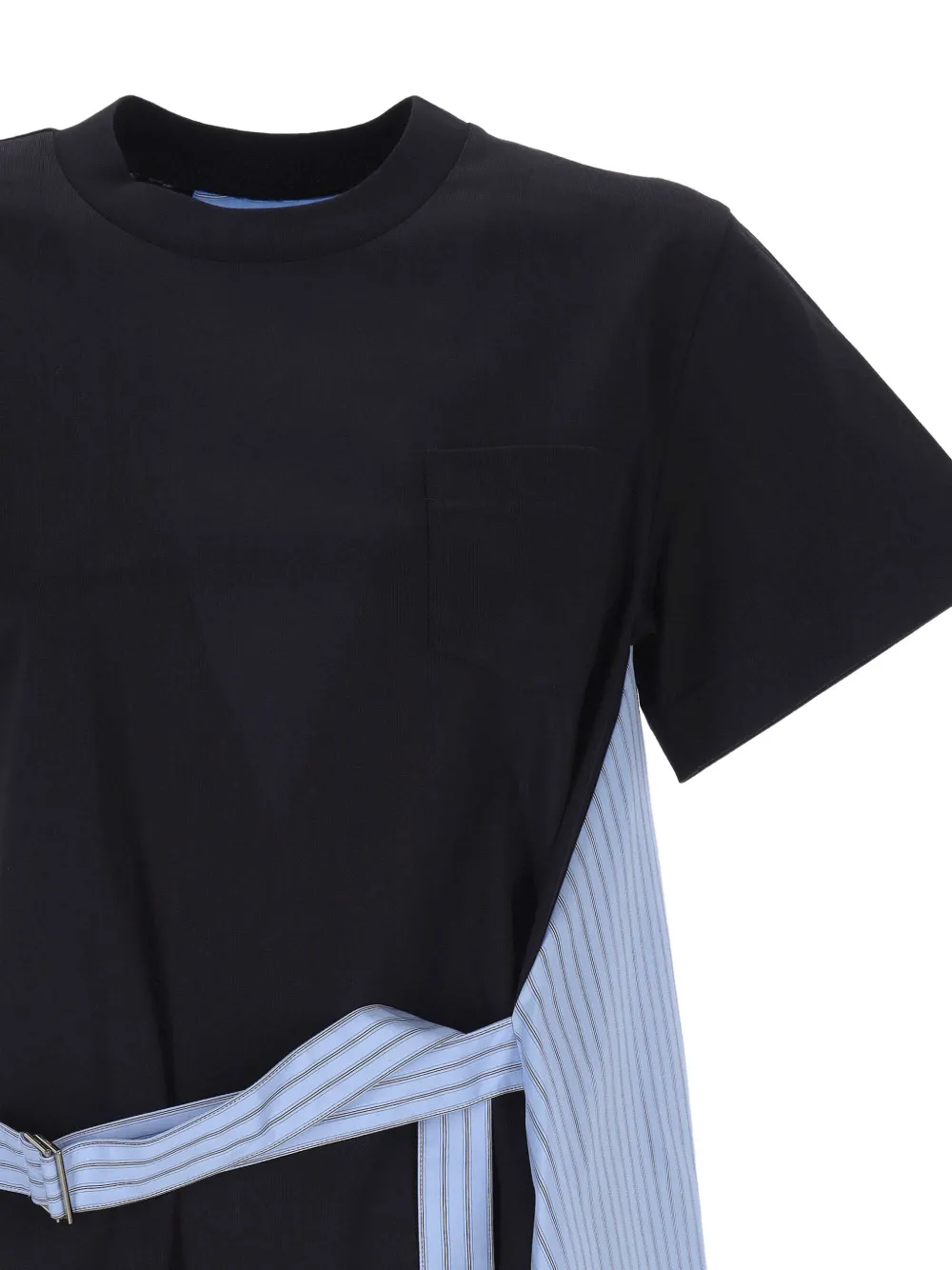 sacai belted asymmetric T-shirt Blauw