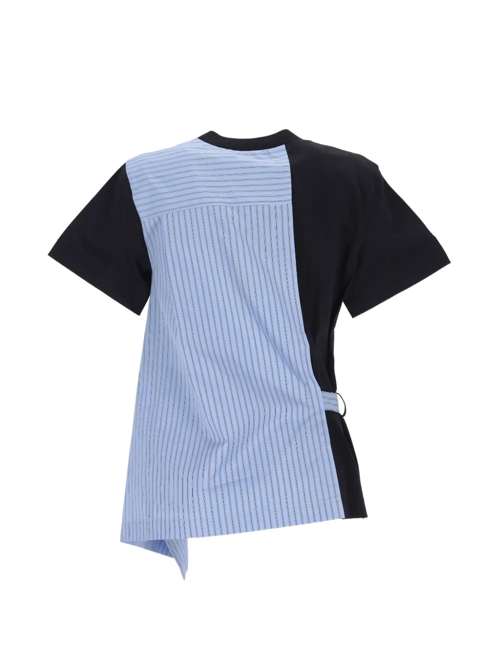 sacai belted asymmetric T-shirt Blauw