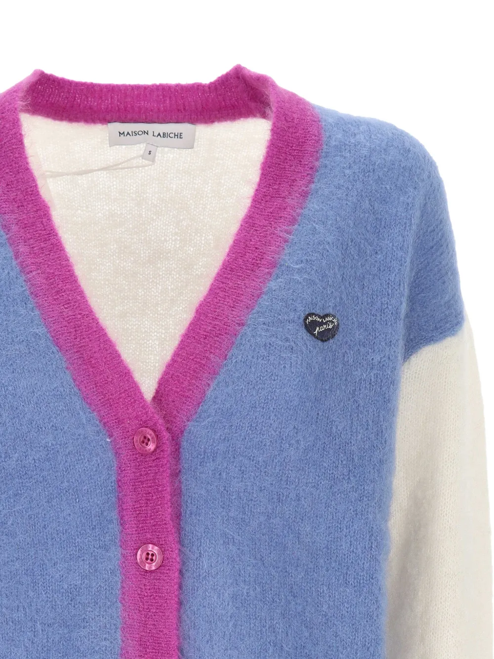 Maison Labiche Heredia colour-block cardigan Wit