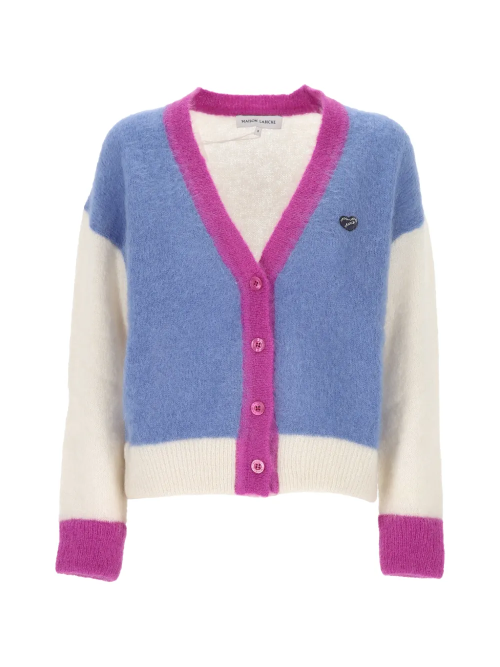 Maison Labiche Heredia colour-block Cardigan | White | FARFETCH