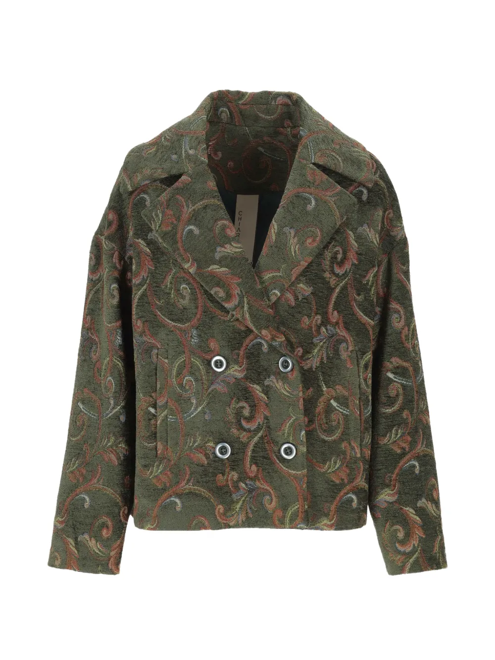 Chiara Ferragni Iris double-breasted coat Groen