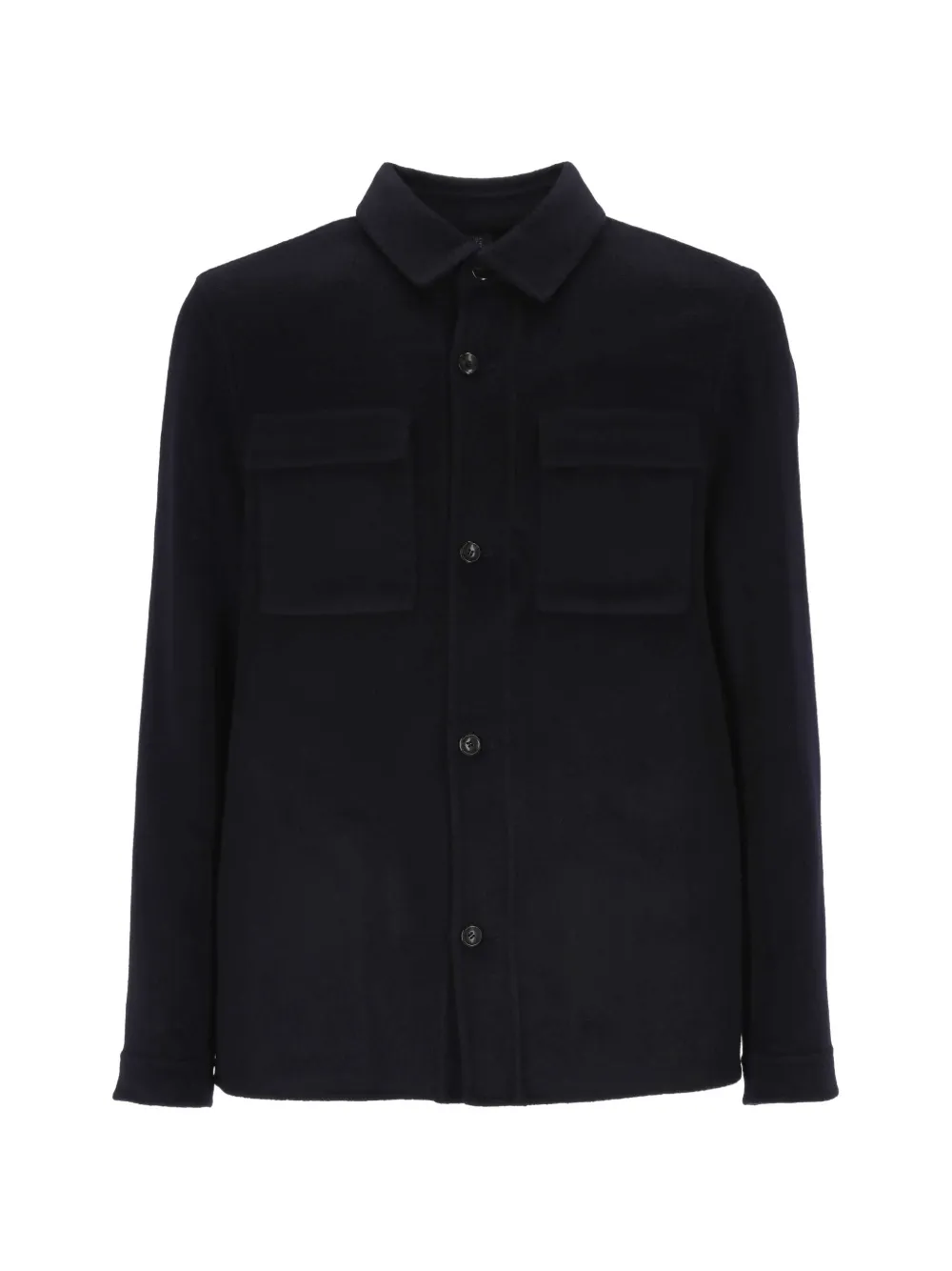 Hosio button-up chest-pocket jacket - Blau