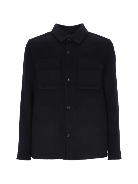 Hosio button-up chest-pocket jacket