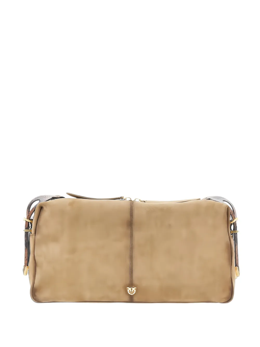 PINKO large Keeper suede shoulder bag - Toni neutri