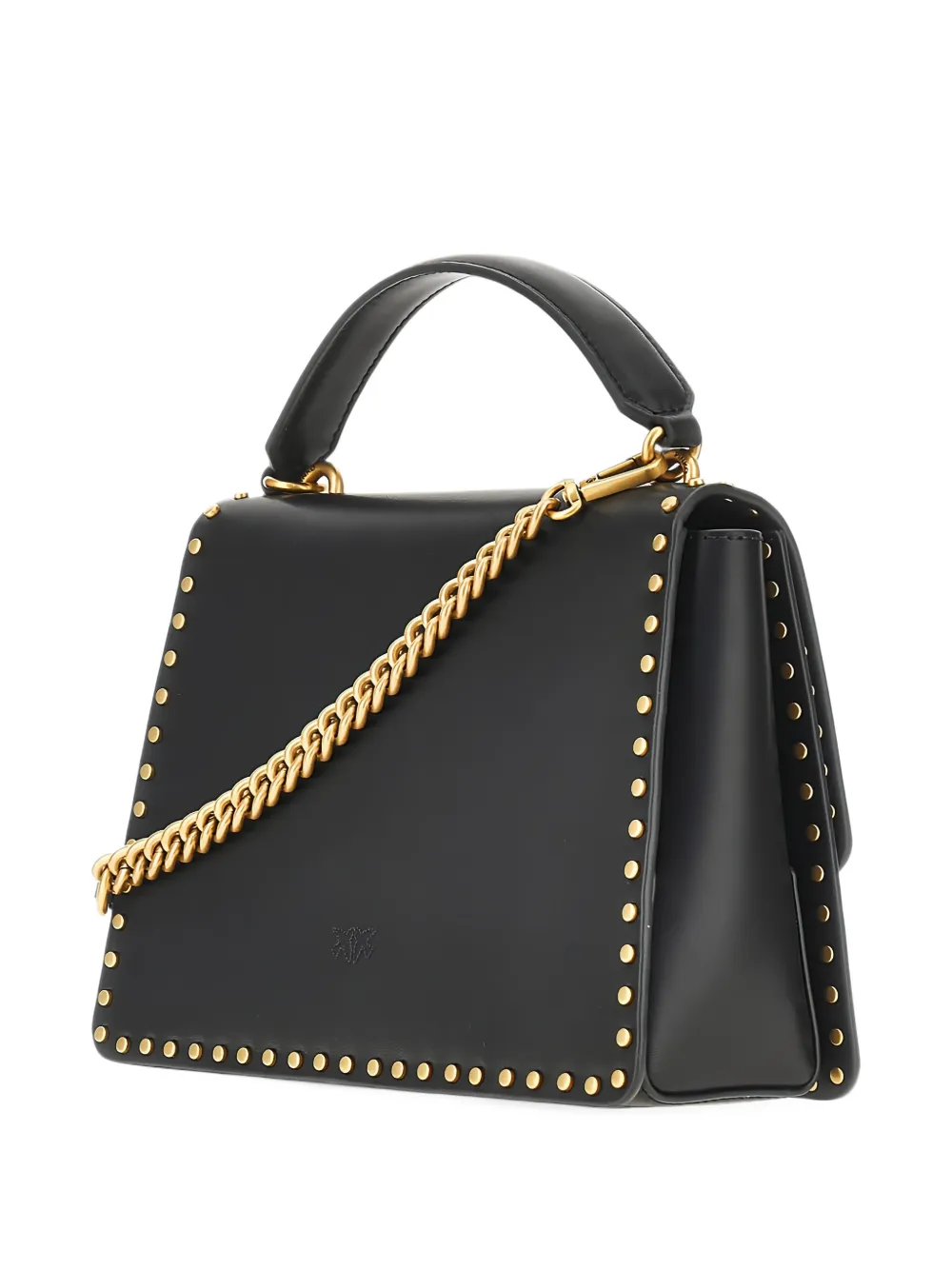 PINKO medium Love stud-embellished tote bag Zwart