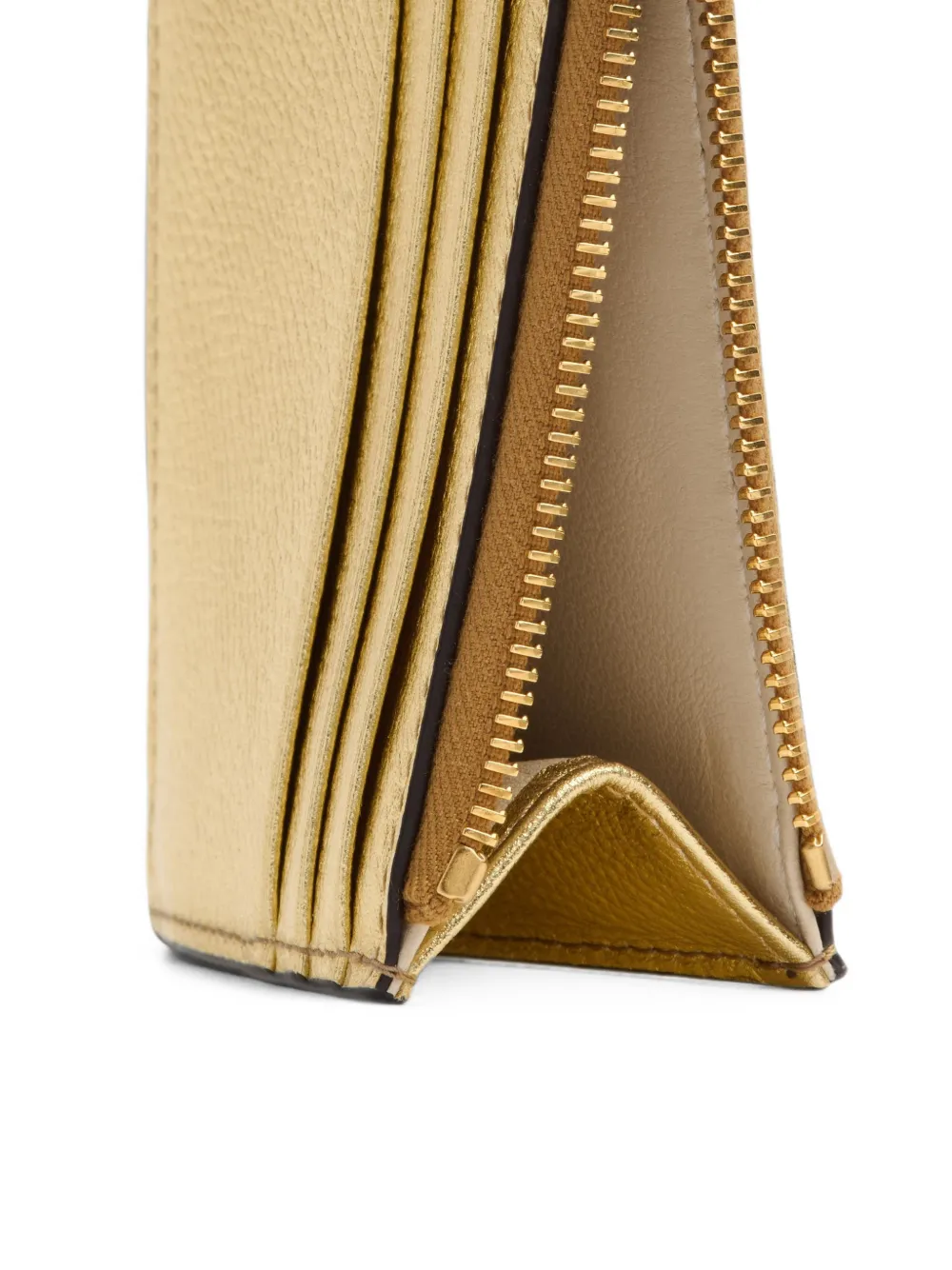 Valentino Garavani VLogo Signature leather cardholder Goud