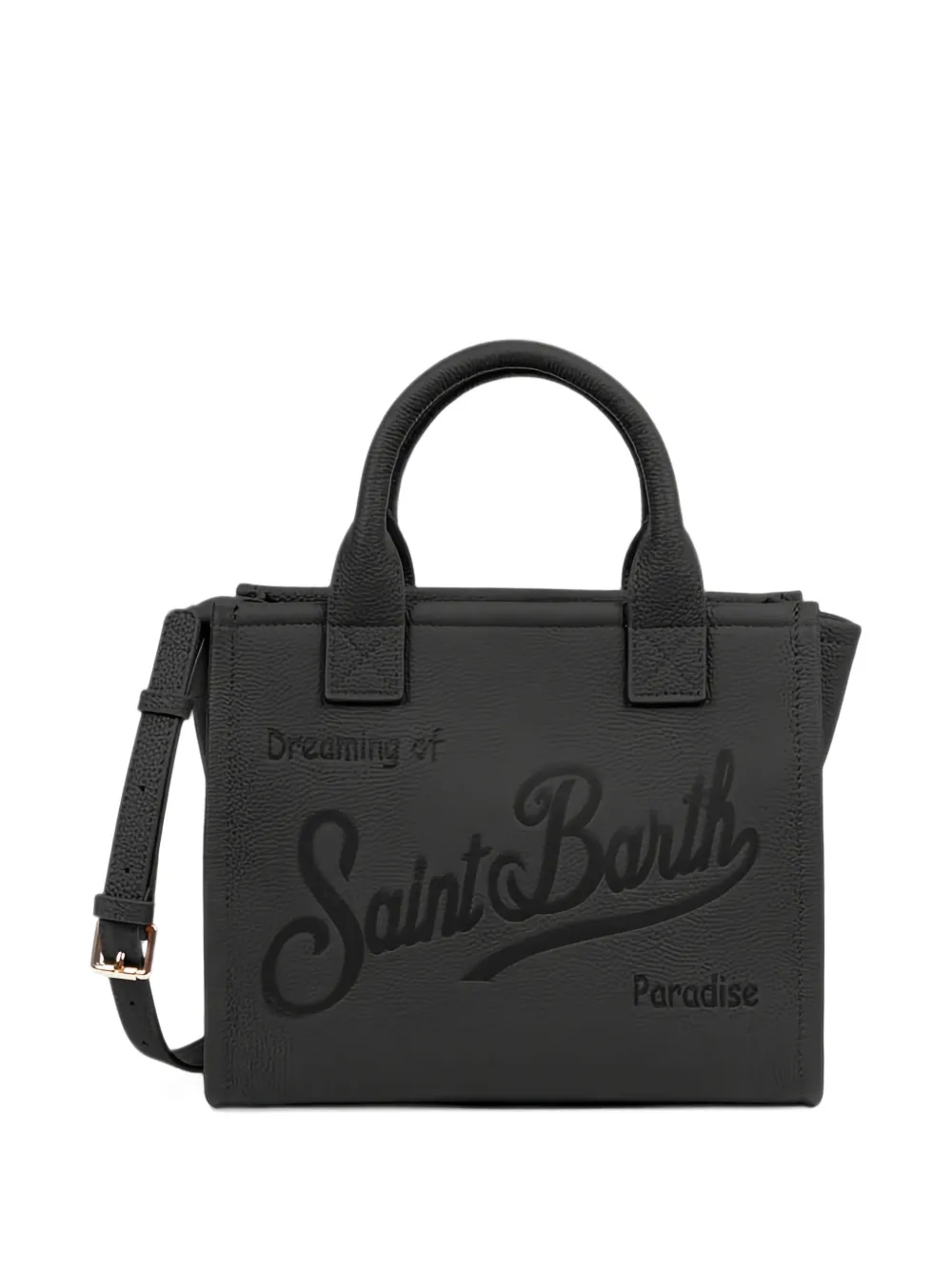 MC2 Saint Barth midi Vanity grained-leather tote bag Zwart