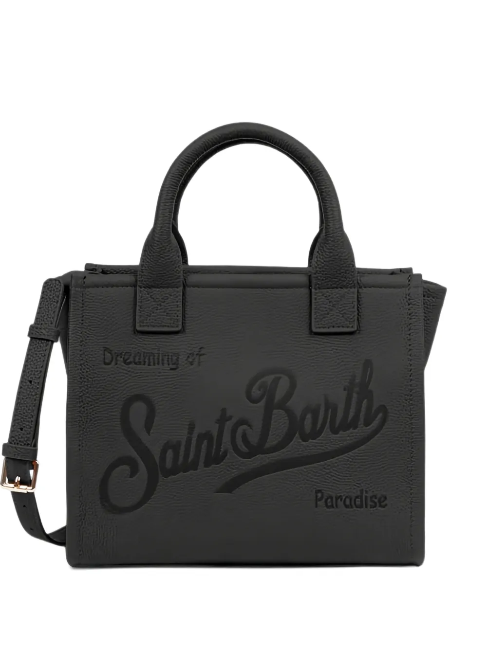 MC2 Saint Barth midi Vanity grained-leather tote bag Zwart
