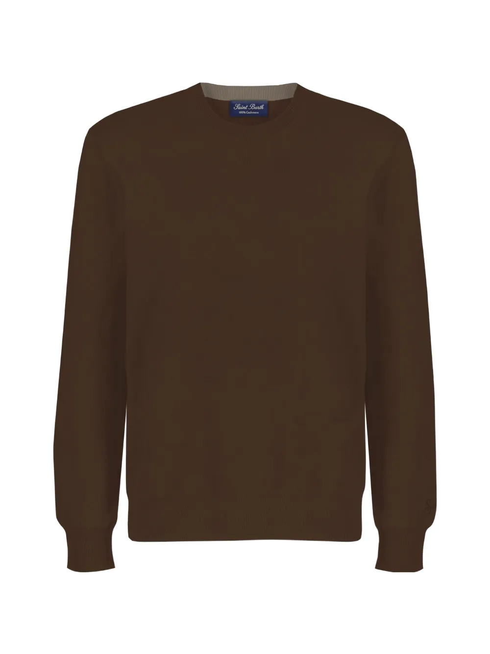 MC2 Saint Barth crewneck Regent in brown cashmere Bruin