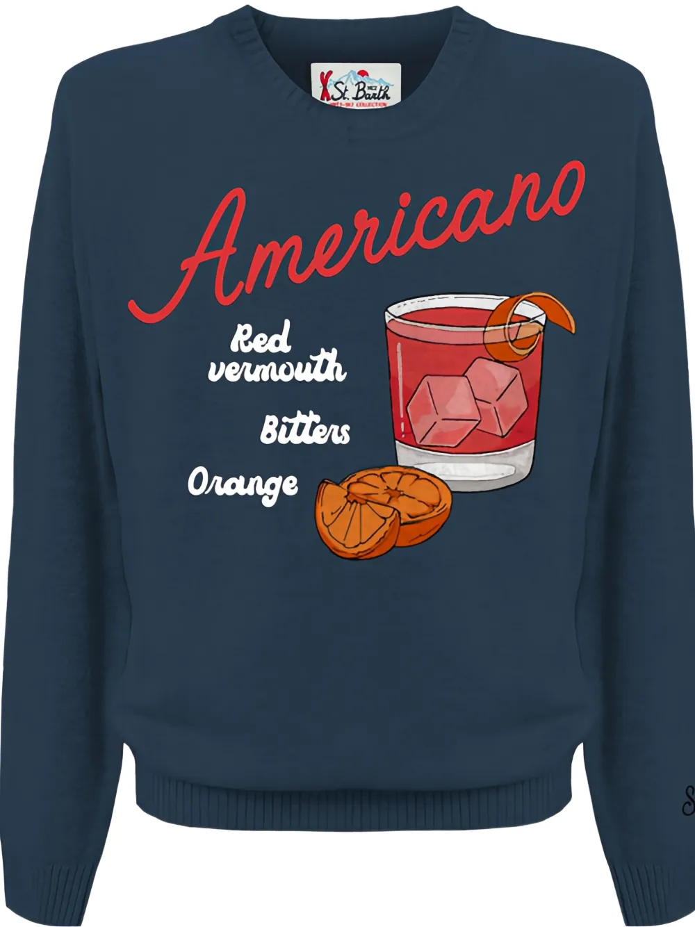 MC2 Saint Barth intarsia-knit crew-neck sweater Blauw