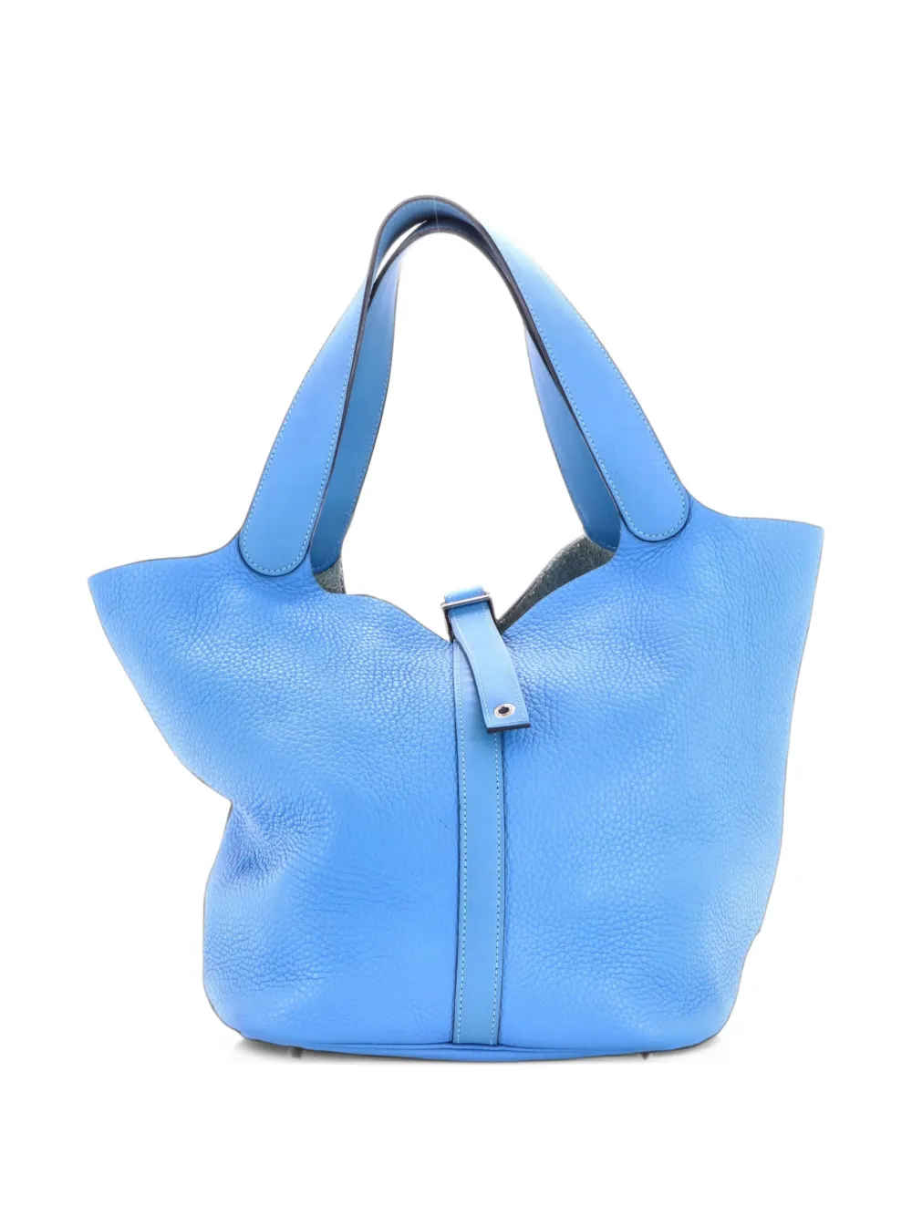 Hermès Pre-Owned Zweifarbige Picotin Lock PM Tote Bag aus Clemence- und Swift-Leder - Blau