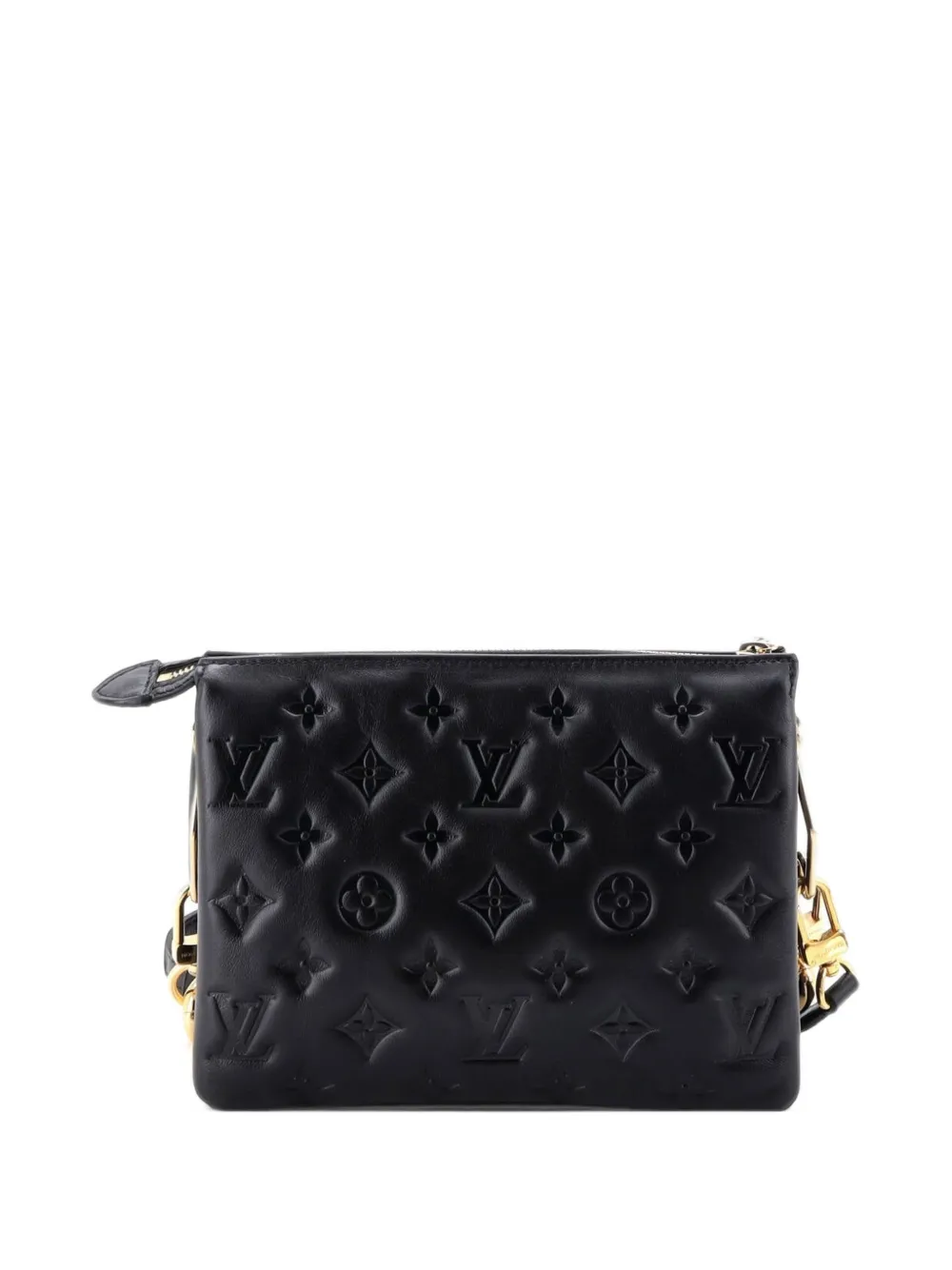 Louis Vuitton Pre-Owned Coussin PM Umhängetasche aus Lammleder mit Monogramm-Prägung - Schwarz