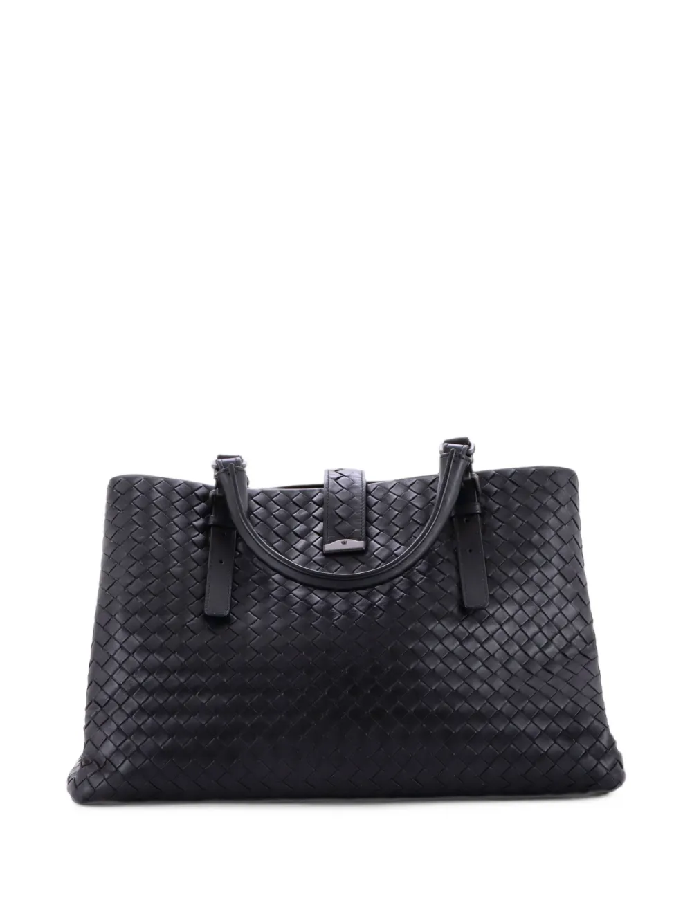 Bottega Veneta Pre-Owned Mittelgroße Roma Intrecciato Nappa Tote Bag - Schwarz