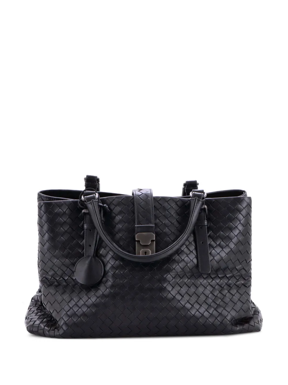 Bottega Veneta Pre-Owned Roma Bag Intrecciato Nappa Medium tote bag - Black