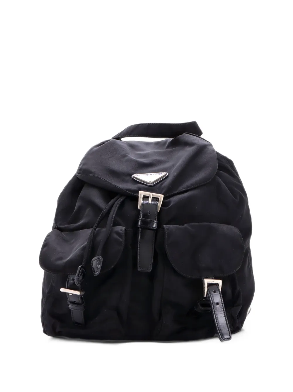 Prada Pre-Owned Double Front Pocket Tessuto Small backpack - Schwarz