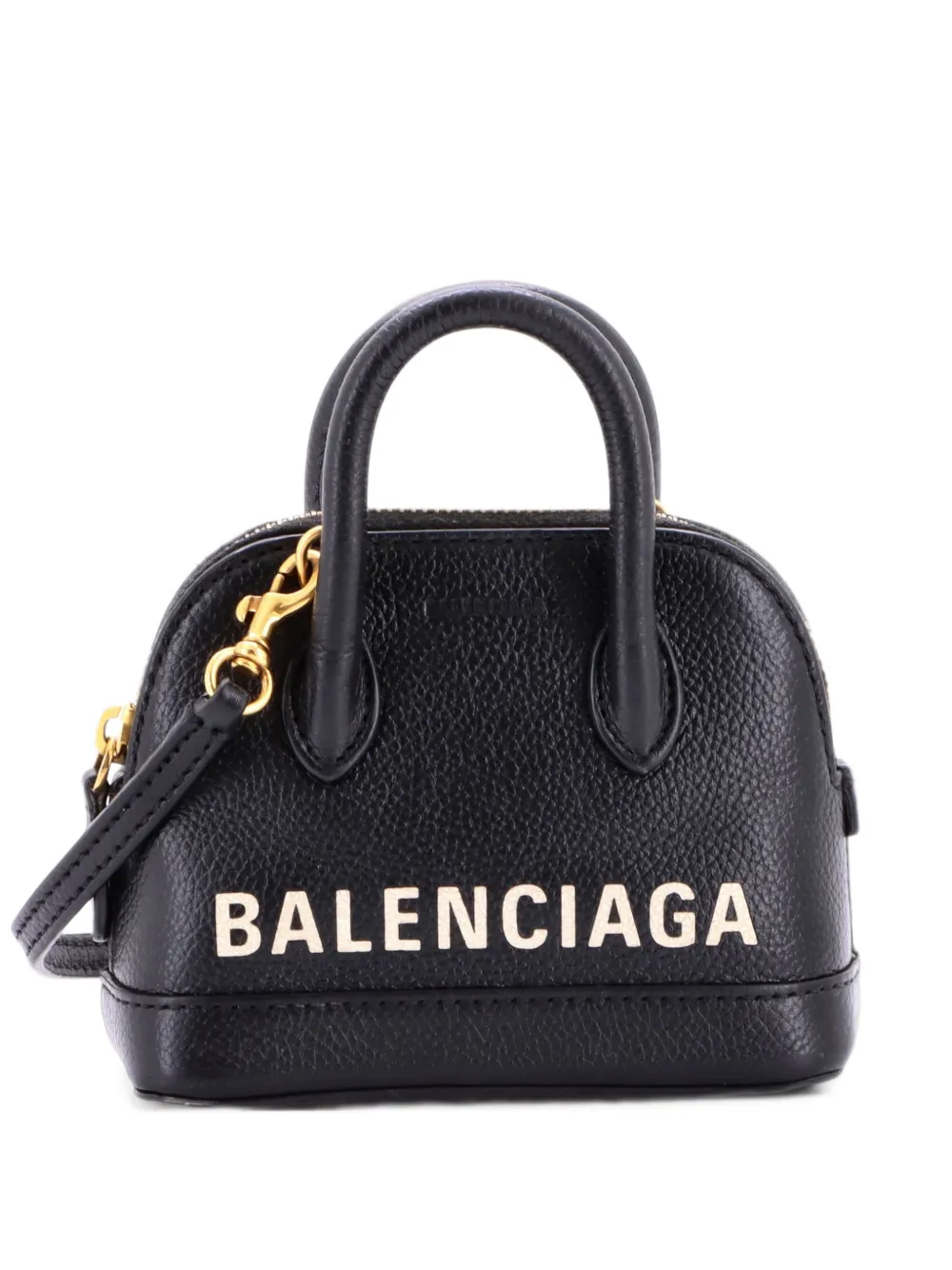 Balenciaga Pre-Owned Logo Ville Bag Leather Mini crossbody bag - Schwarz
