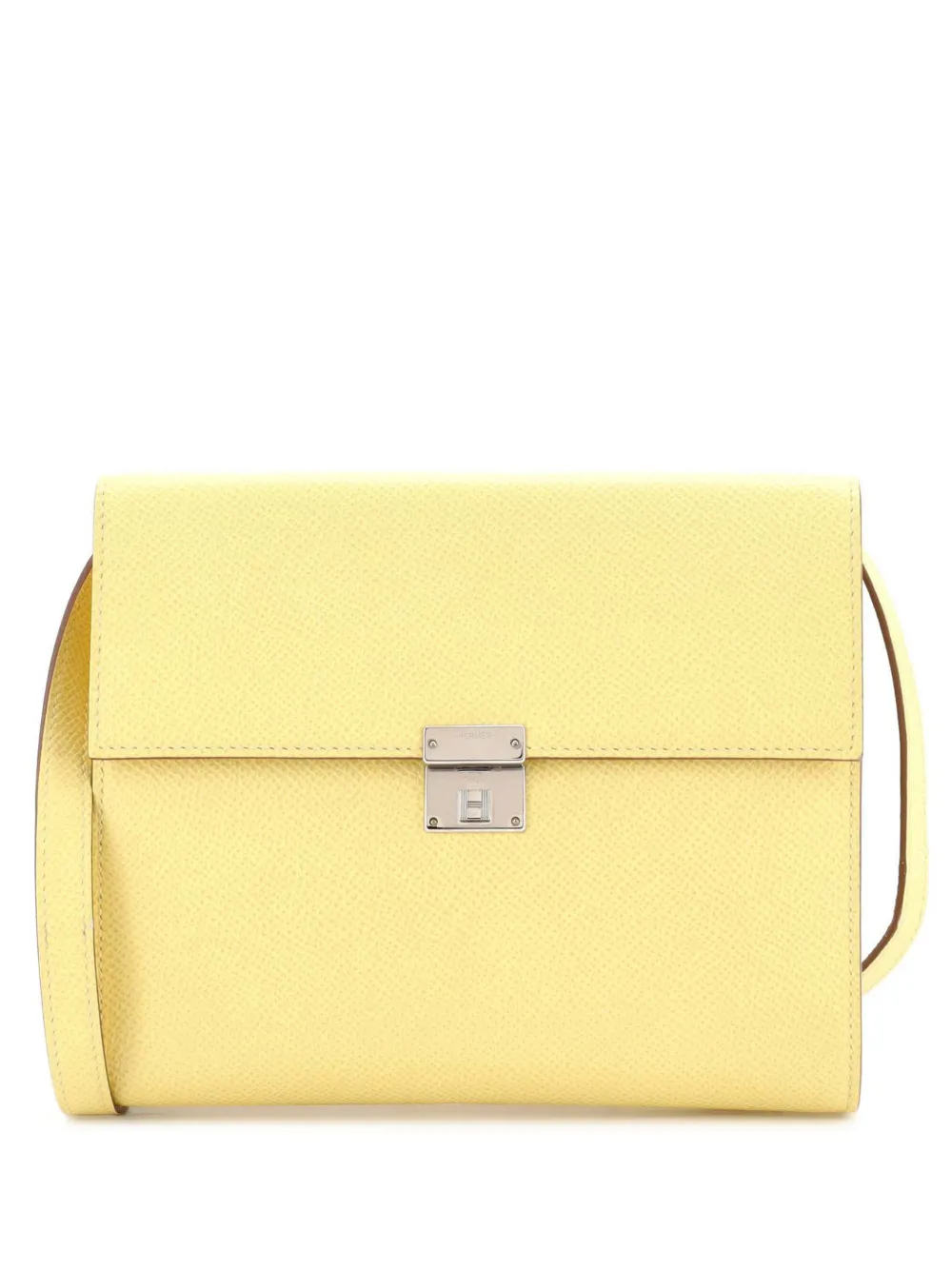 Hermès Pre-Owned Clic Wallet on Strap Verso Epsom 16 crossbody bag - Yellow