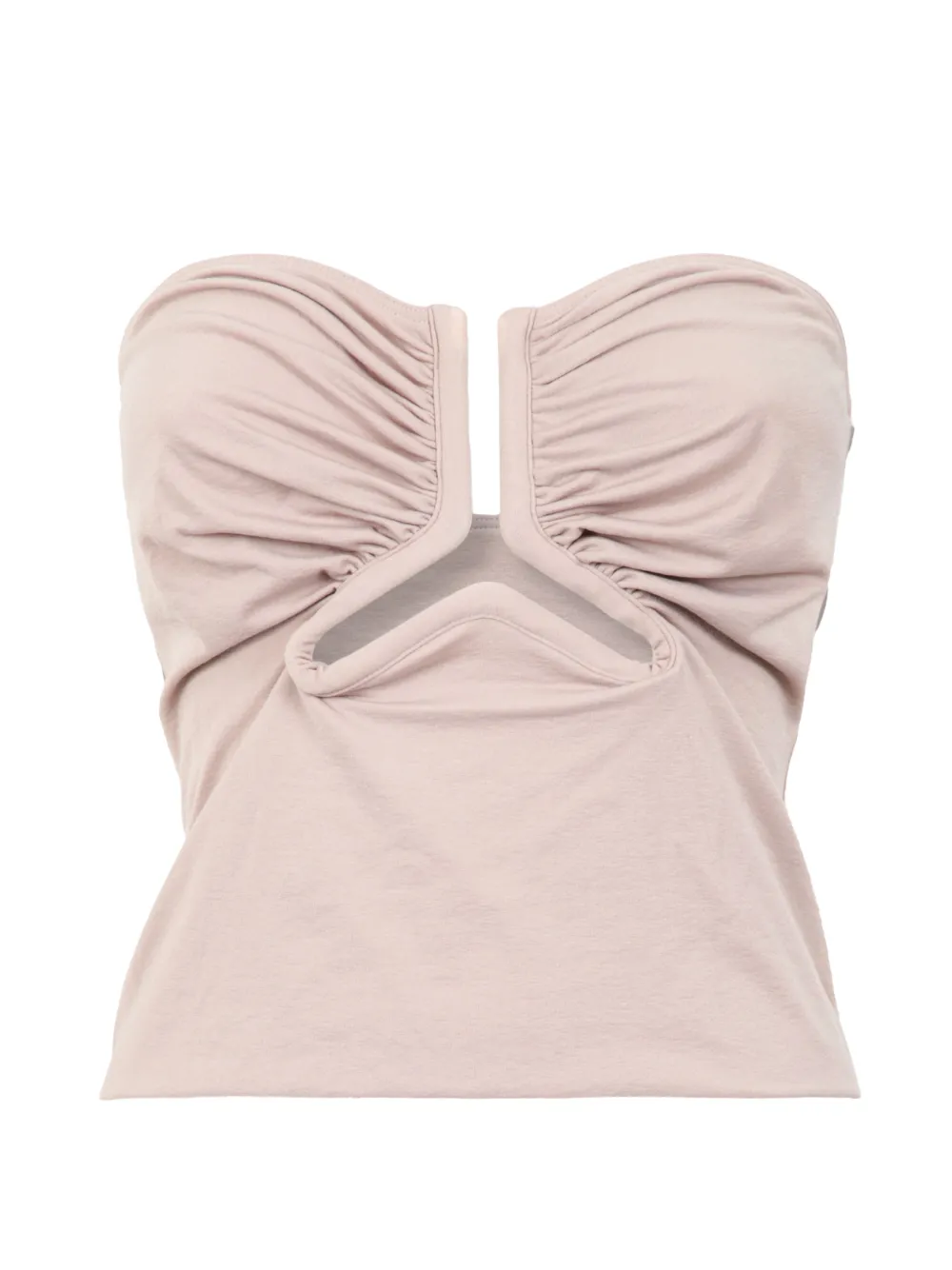 Rick Owens Alannah bustier in rose stretch nylon jersey Beige
