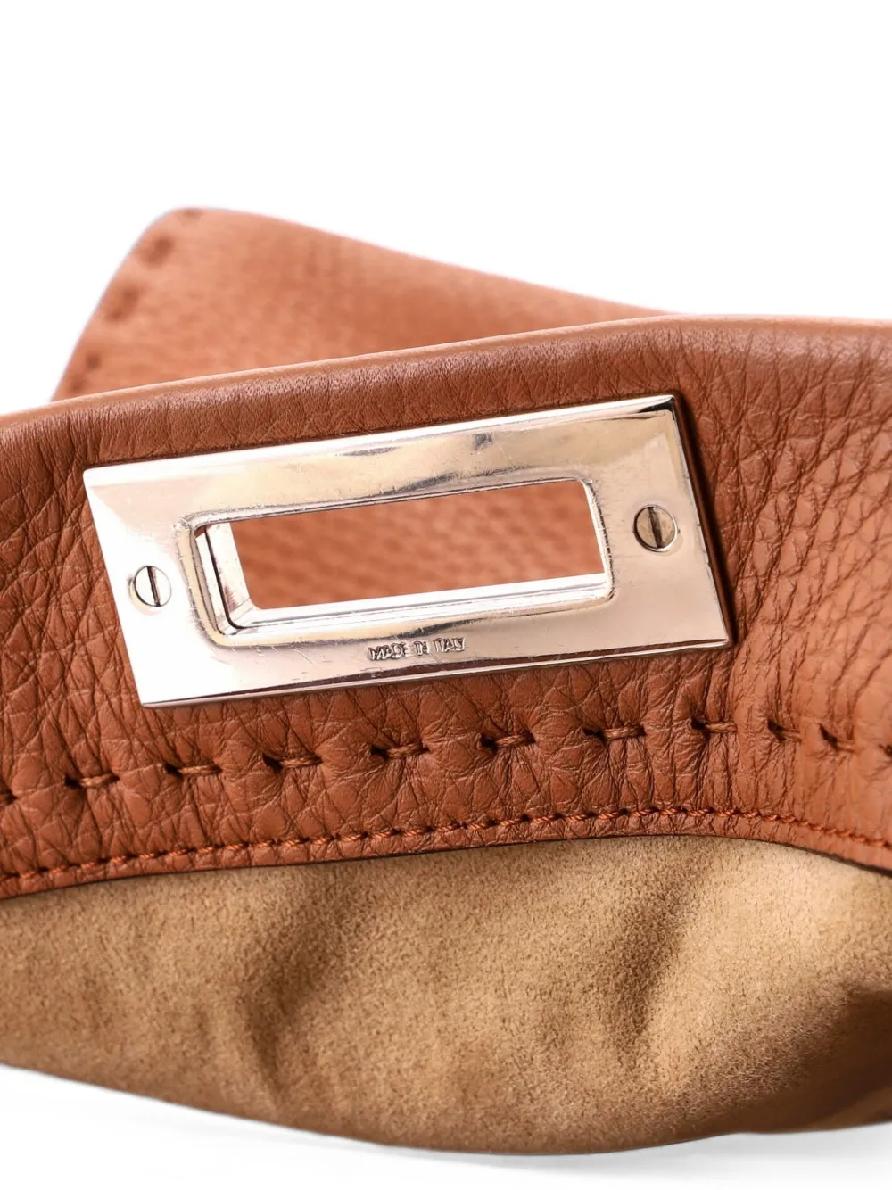 Fendi Pre-Owned Selleria Peekaboo Bag Rigid Leather Regular satchel - Brown