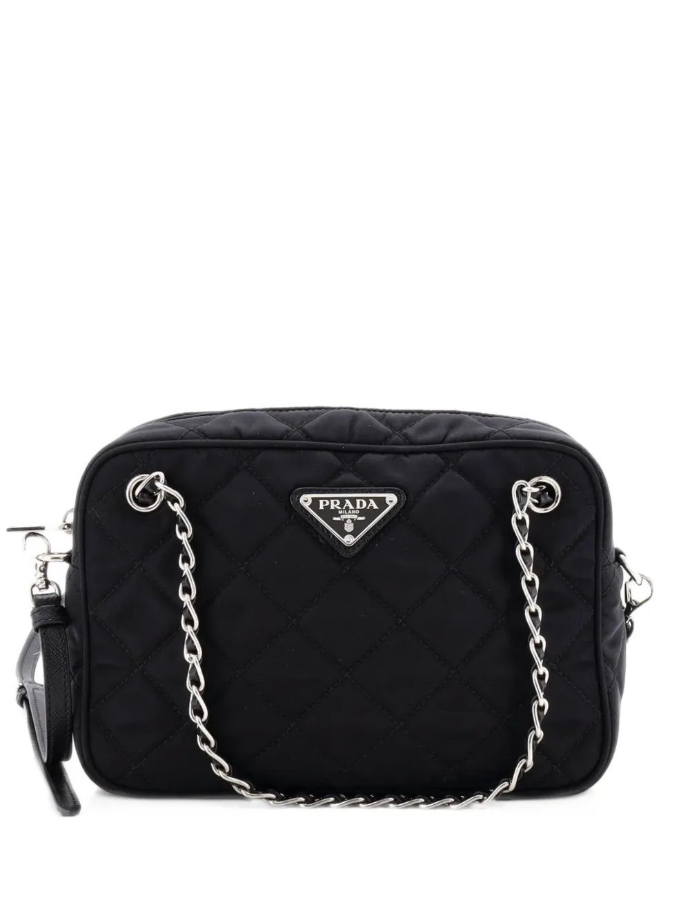 Prada Pre-Owned Camera Bag Quilted Tessuto Small shoulder bag - Nero