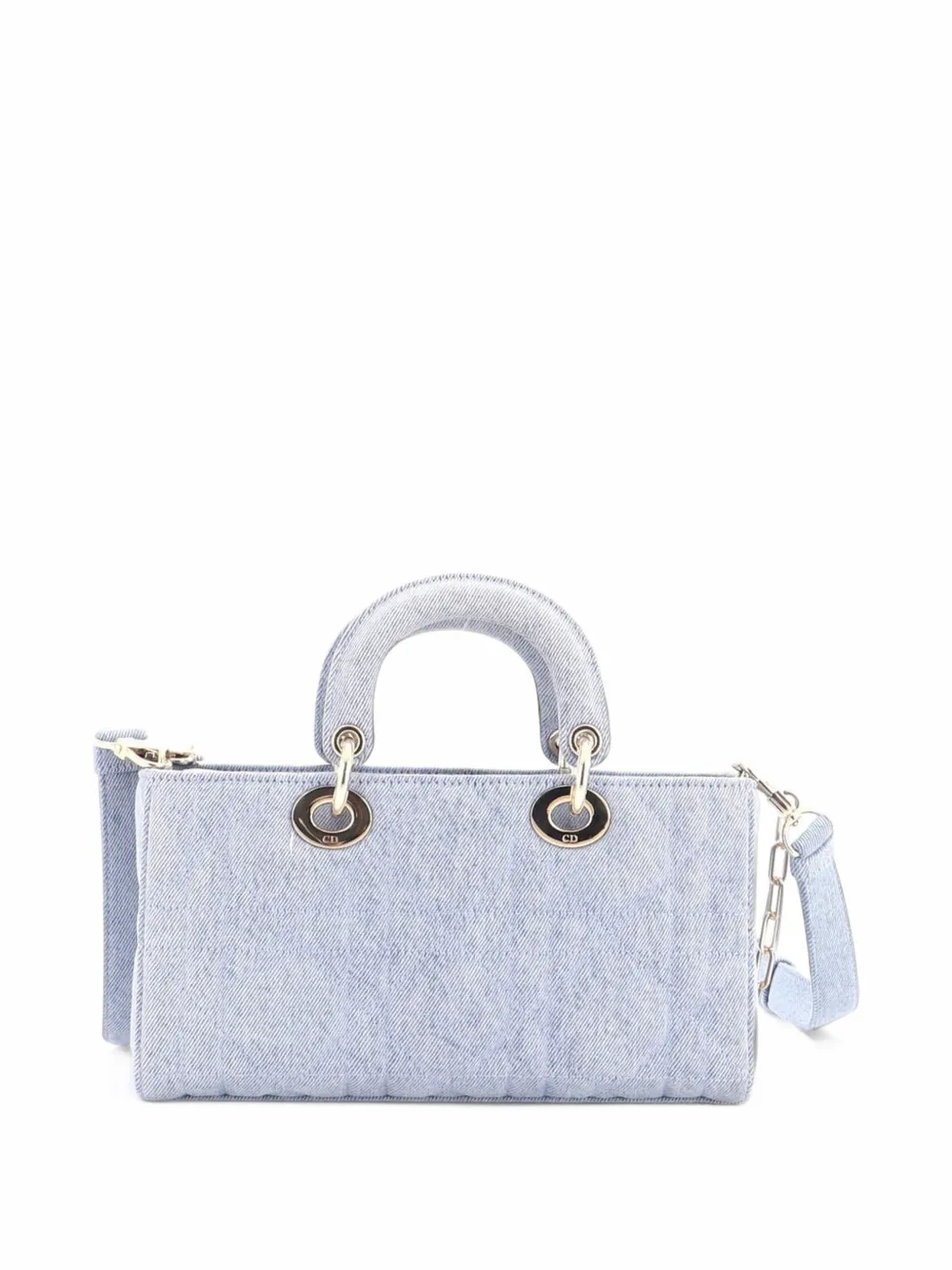 Christian Dior Pre-Owned Mittelgroße Lady D-Joy Macrocannage Denim-Satchel - Blau