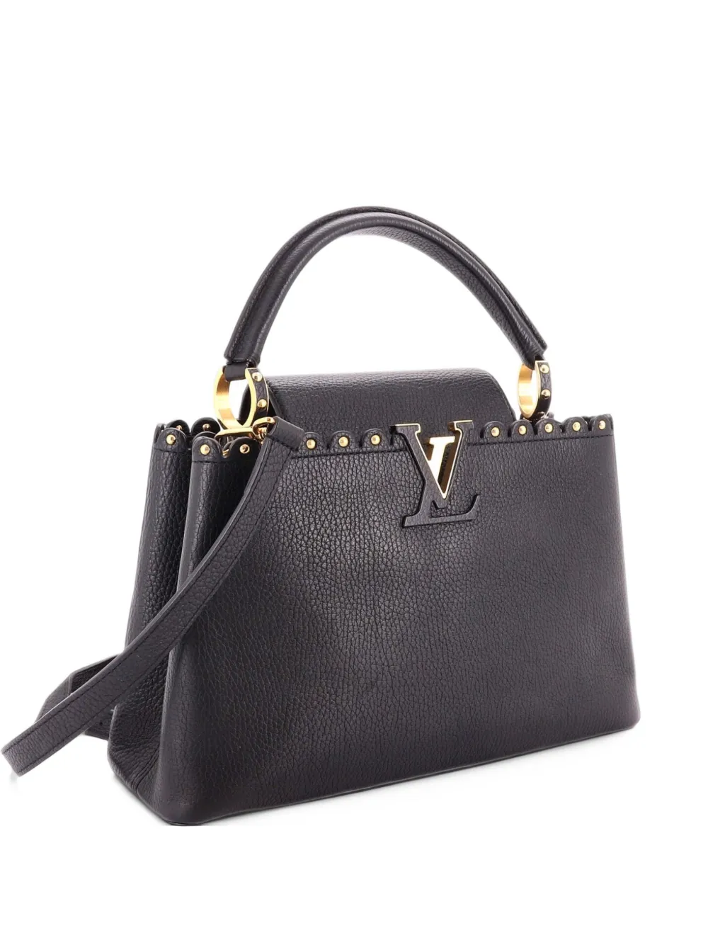 Louis Vuitton Pre-Owned Capucines Bag Studded Leather PM satchel - Nero
