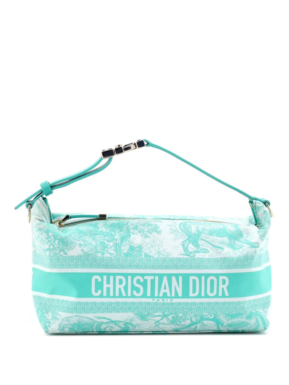 Christian Dior Pre-Owned Toile de Jouy DiorTravel Nomad Print Technical Fabric Medium pouch - Green