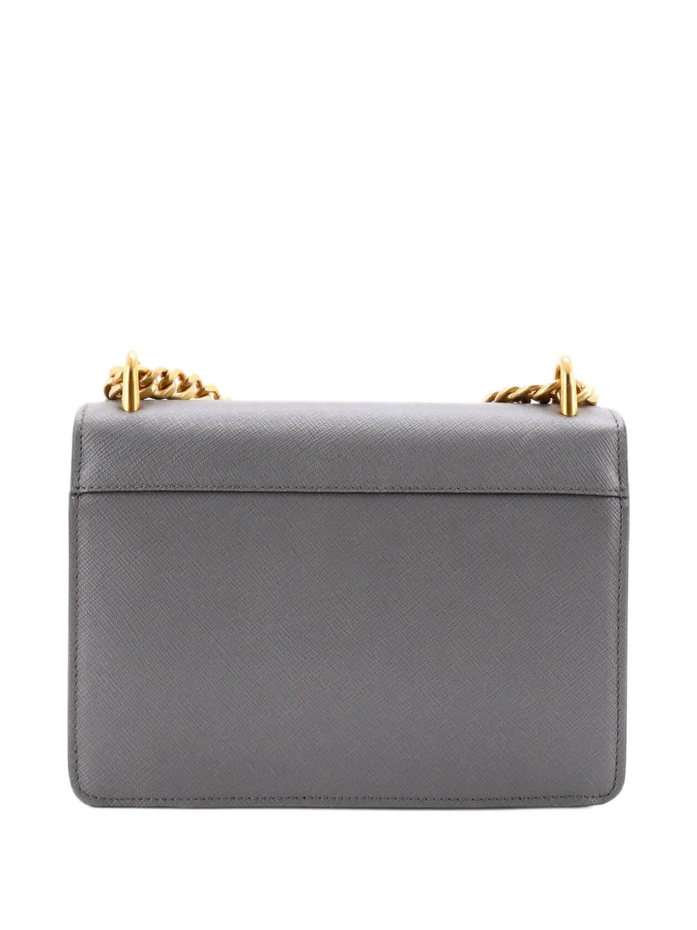Prada Pre-Owned Chain Flap Bag Saffiano Leather Small crossbody bag - Grigio