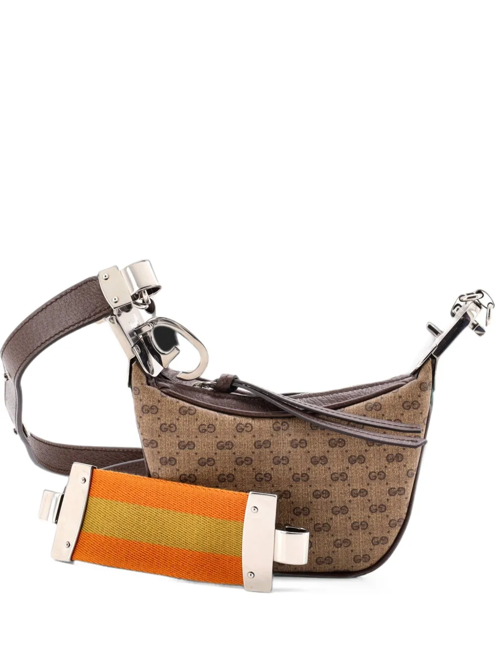 Gucci Pre-Owned Attache Shoulder Bag Micro GG Coated Canvas Mini hobo bag in Brown