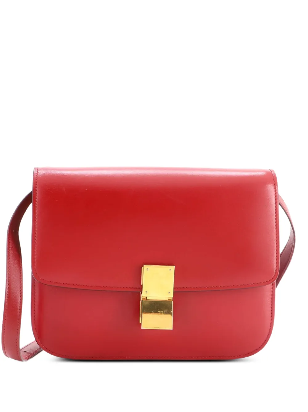 Celine Pre-Owned Classic Box Bag Smooth Leather Medium crossbody bag - Rosso