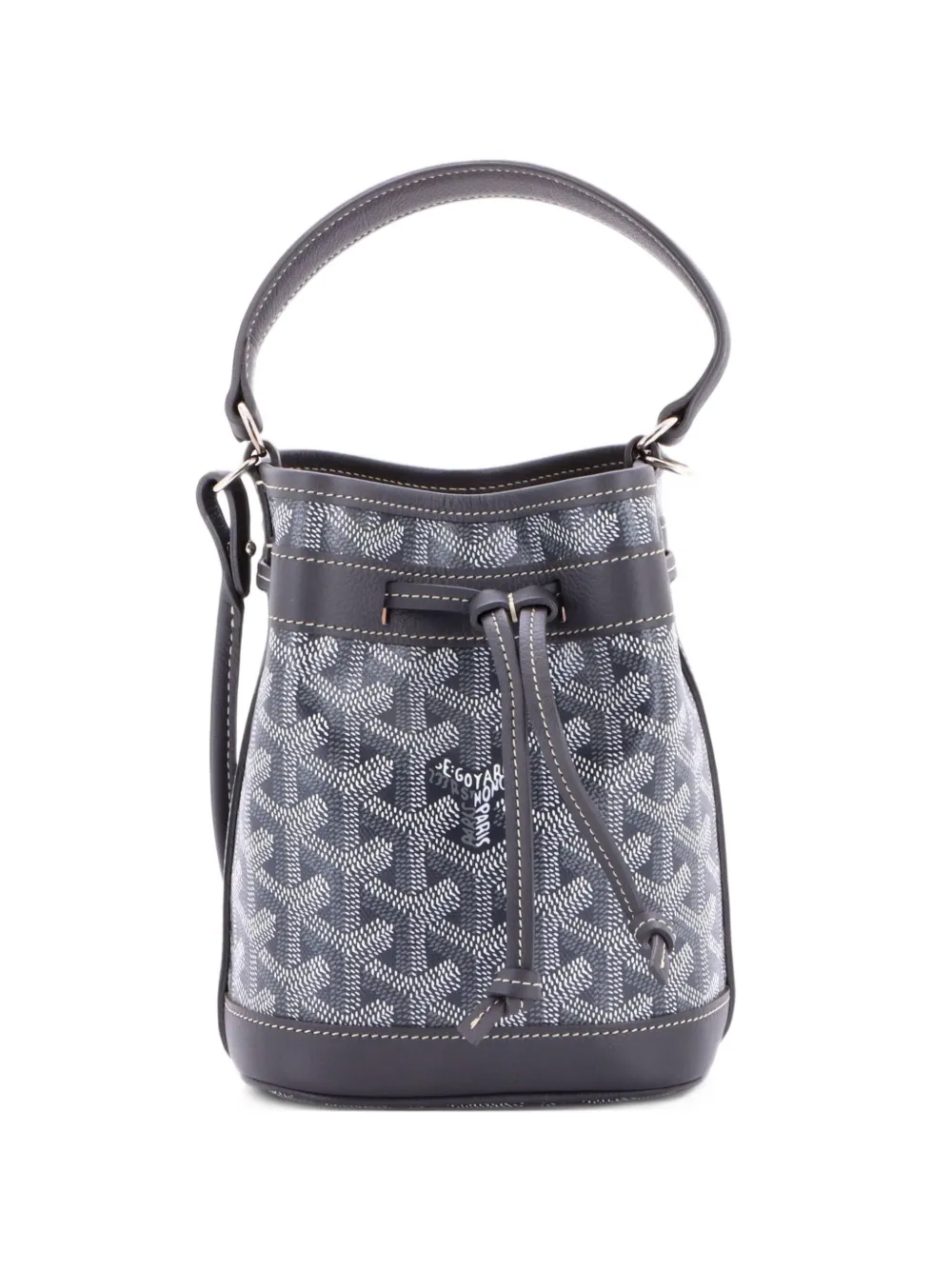 Goyard Pre-Owned Petit Flot Coated Canvas Mini bucket bag - Grey