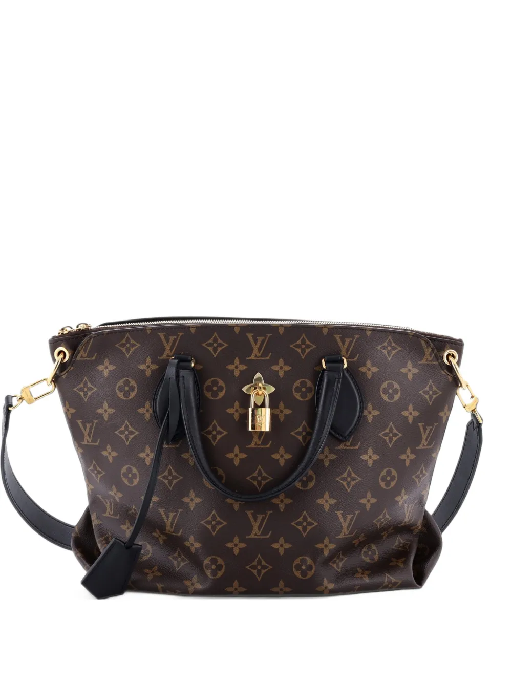Louis Vuitton Pre-Owned Flower Zipped Tote Monogram Canvas MM shoulder bag - Black