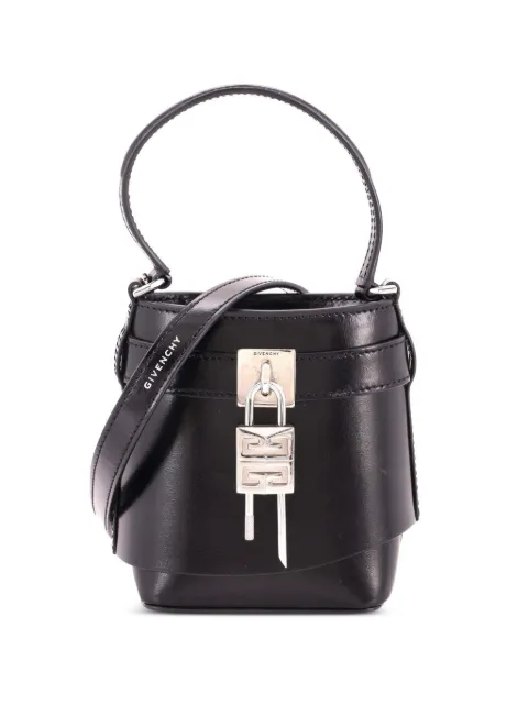 Givenchy Pre-Owned GV Shark Lock Leather Micro bucket bag
