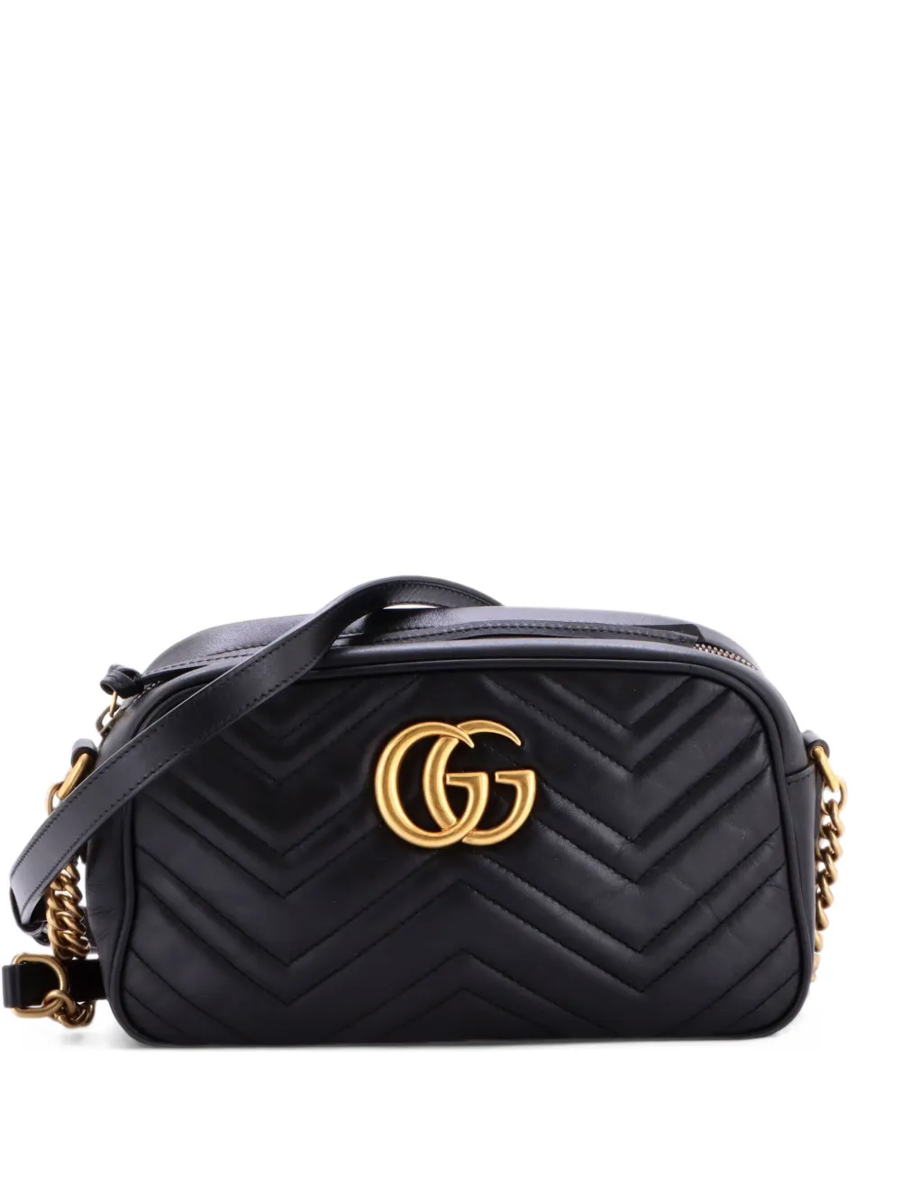 Gucci Pre-Owned GG Marmont Shoulder Bag Matelasse Leather Small crossbody bag - Black