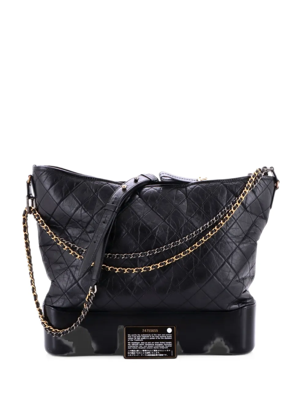 CHANEL Pre-Owned Gabrielle Quilted Aged Calfskin Maxi hobo bag - Schwarz