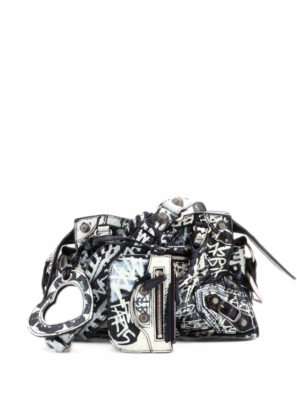 Balenciaga Pre-Owned XS Neo Cagole Graffiti City Tote Bag - Schwarz