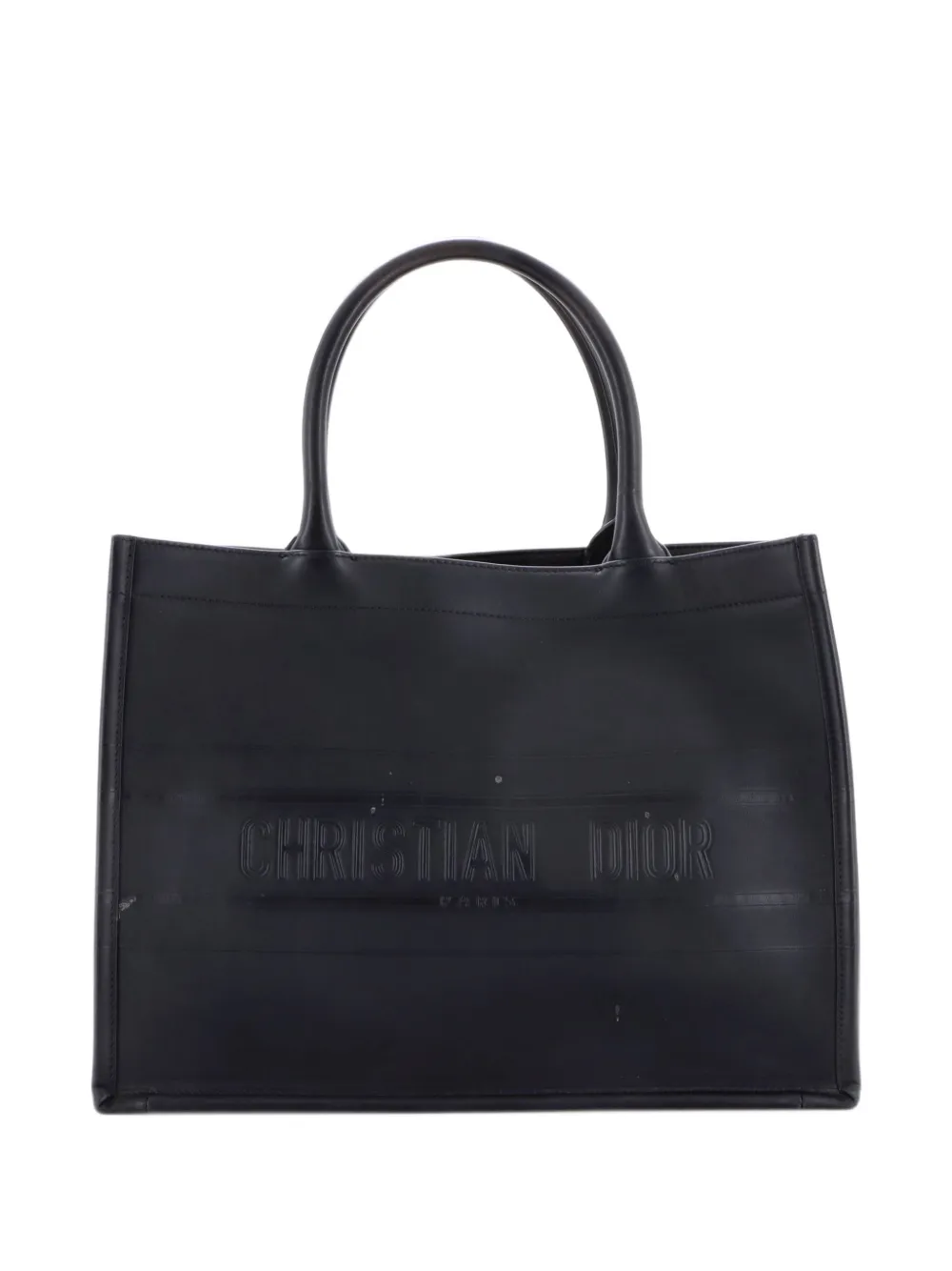 Christian Dior Pre-Owned Book Embossed Leather Medium tote bag - Schwarz