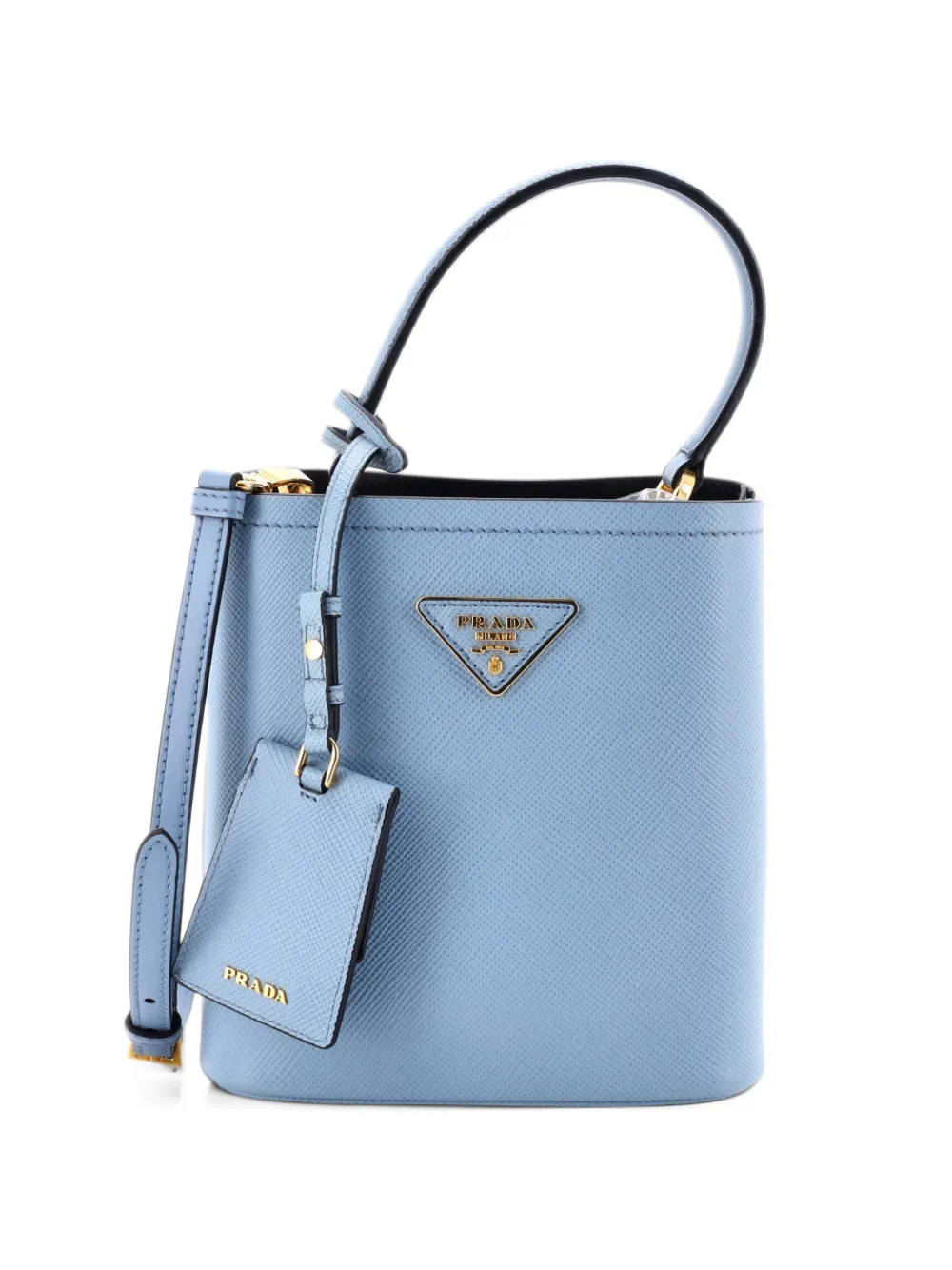 Prada Pre-Owned Panier Saffiano Leather Small bucket bag - Blu