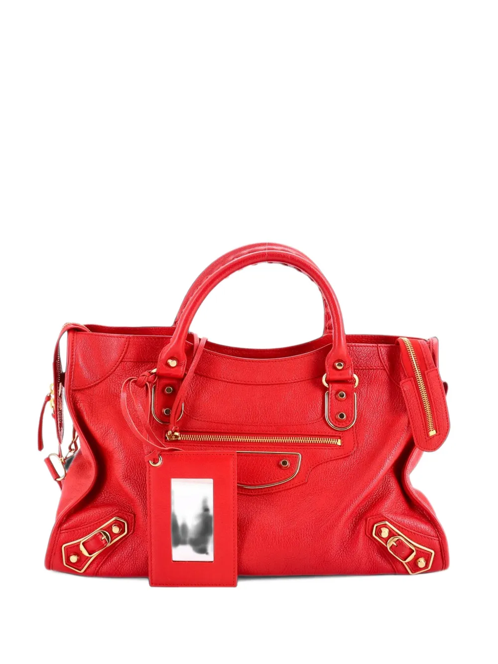 Balenciaga Pre-Owned City Classic Metallic Edge Bag Leather Medium satchel - Rot