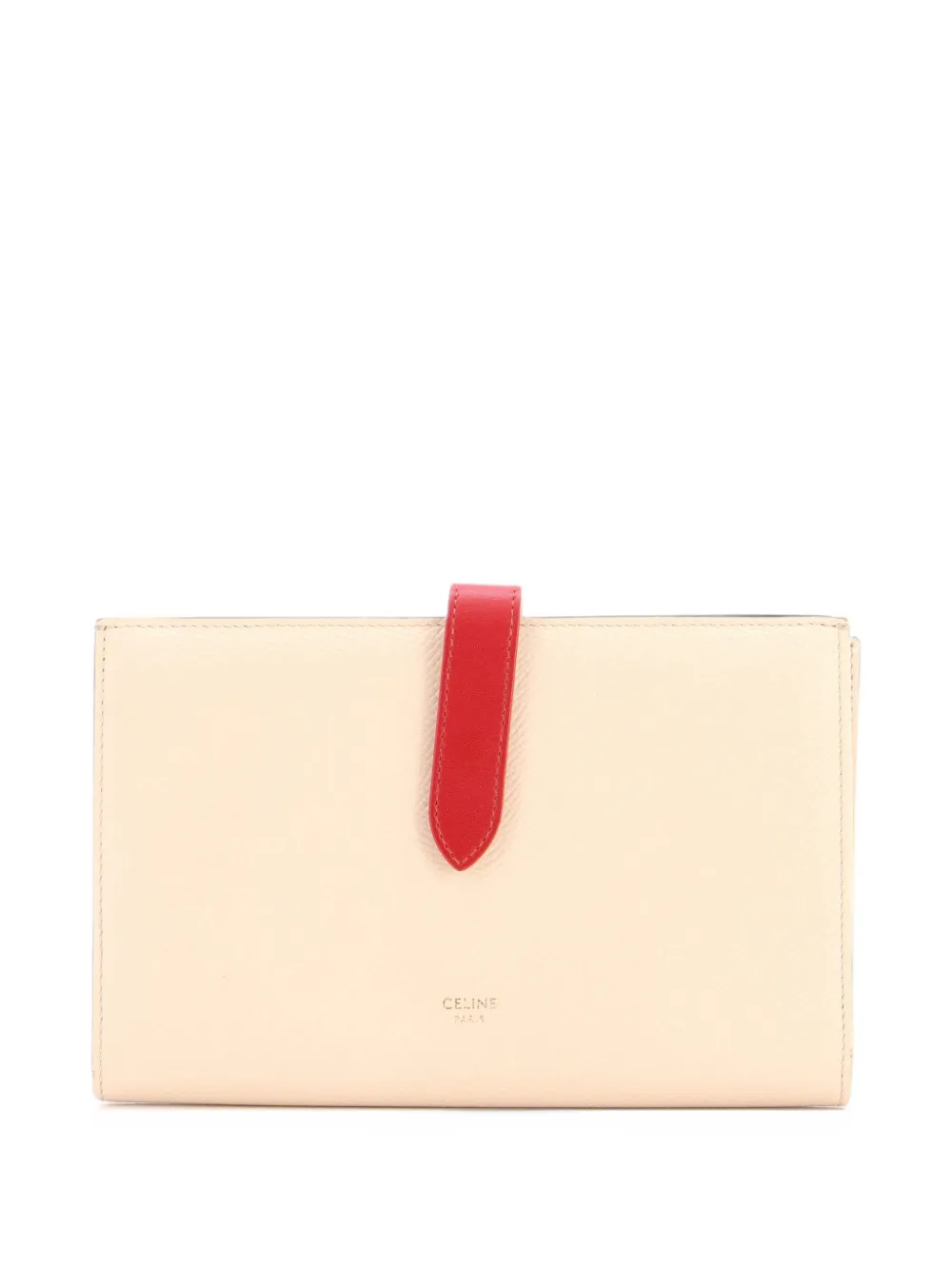 Celine Pre-Owned Kleines Multifunction Strap Portemonnaie aus Leder - Nude