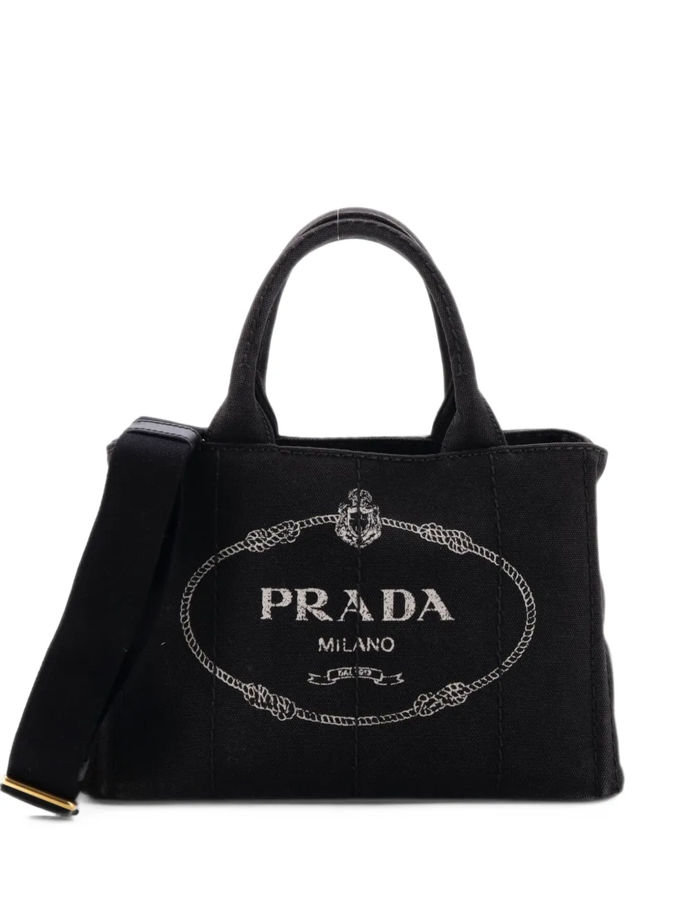 Prada Pre-Owned Canapa Convertible Canvas Mini tote bag - Nero