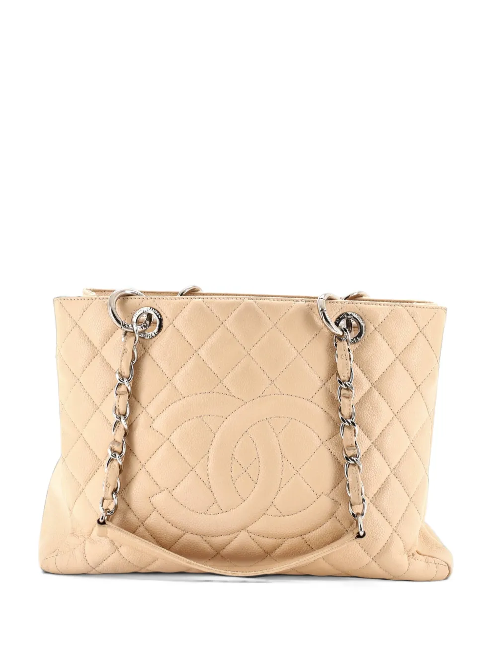 CHANEL Pre-Owned Grand Shopping Quilted Caviar tote bag - Nude