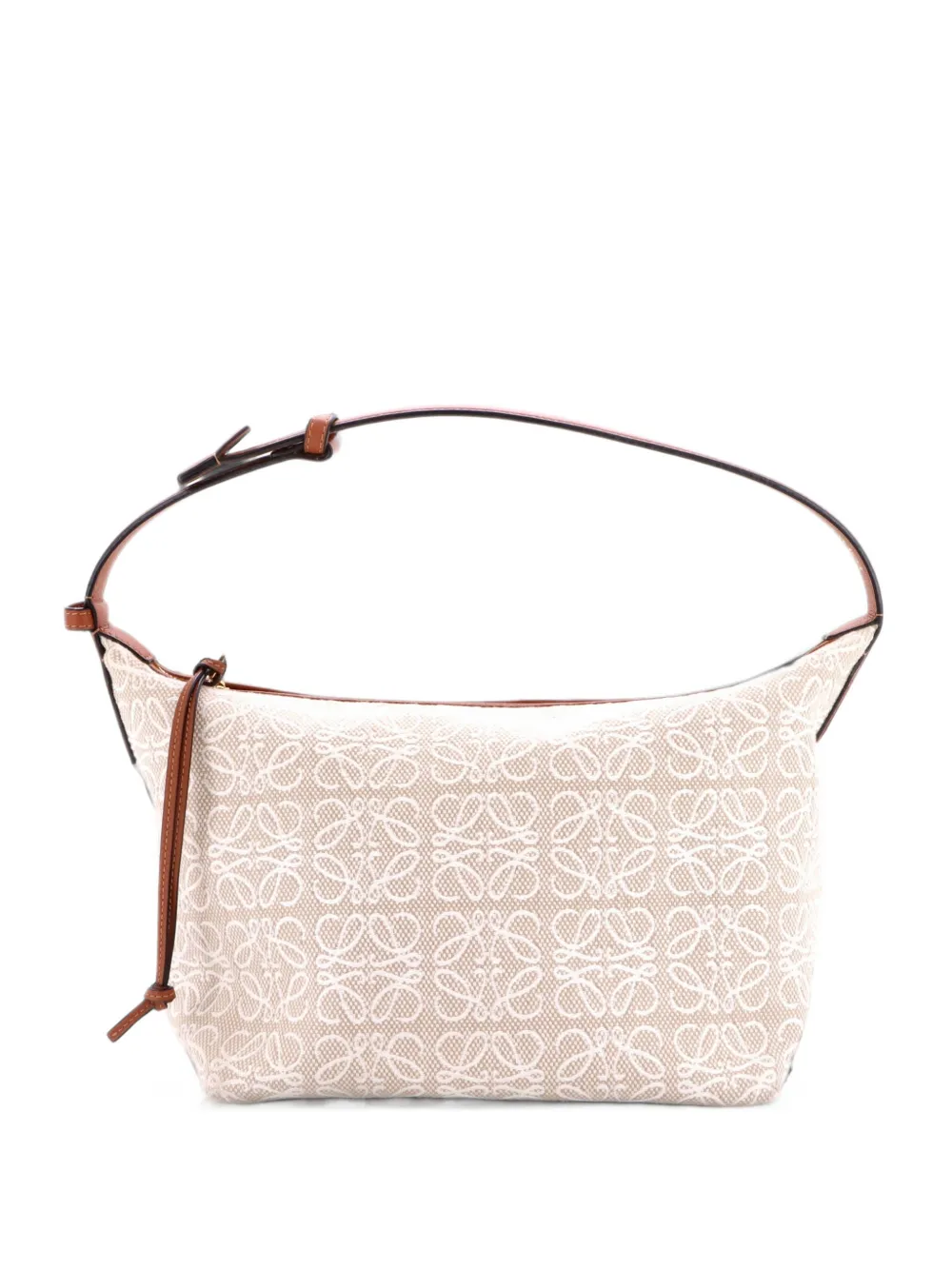 Loewe Pre-Owned Cubi Anagram Jacquard Medium hobo bag - Nude