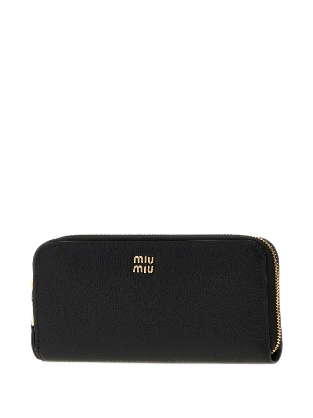 Miu Large leather wallet Zwart