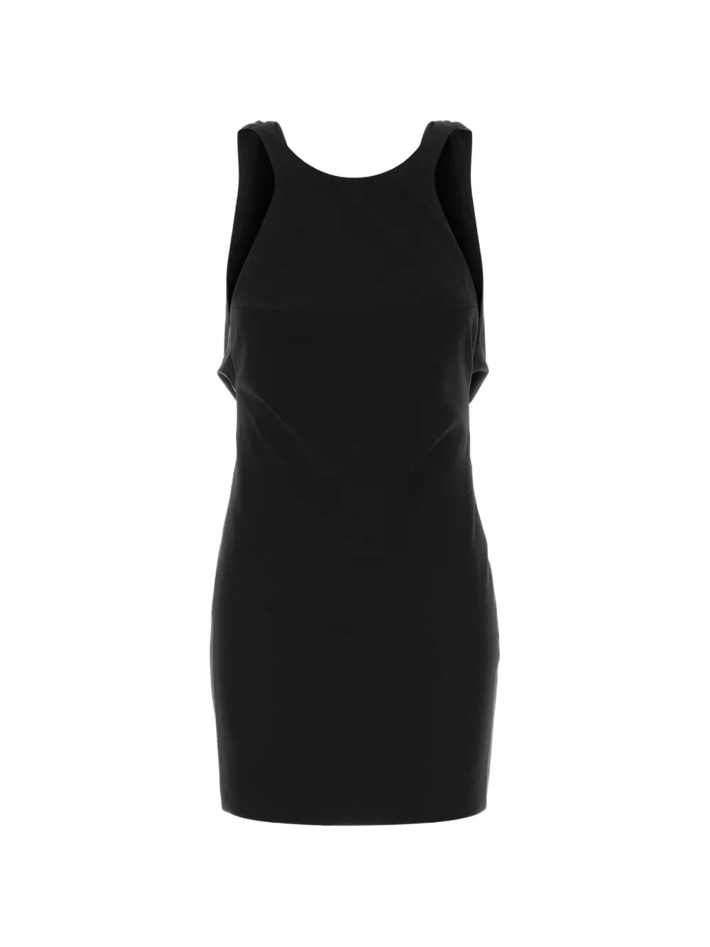 THE ANDAMANE draped-back mini dress Zwart