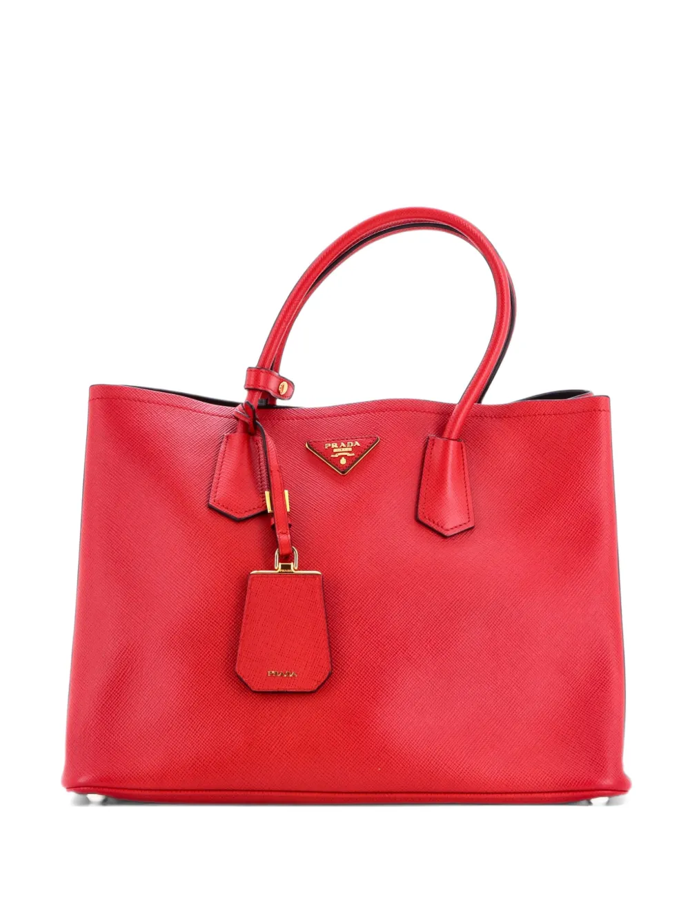 Prada Pre-Owned Cuir Double Saffiano Leather Medium tote bag - Red