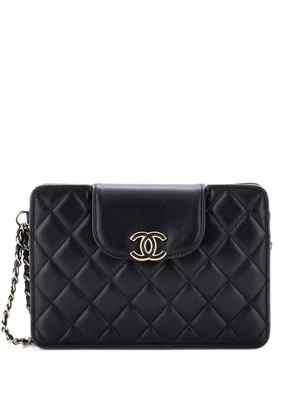 CHANEL Pre-Owned CC Wristlet Pouch Quilted Lambskin clutch bag - Schwarz