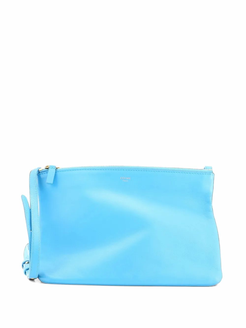 Celine Pre-Owned Trio Leather Large crossbody bag - Blau